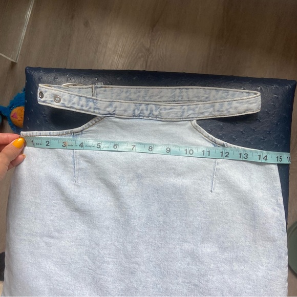 NWT WeWoreWhat Light Denim Cutout Mini Skirt | XS - Picture 9 of 13